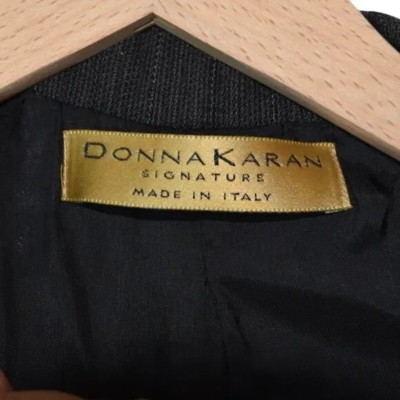 Vintage Donna Karan Signature Blazer 40 R Made in Italy 100% Wool Double Breast - Picture 9 of 10